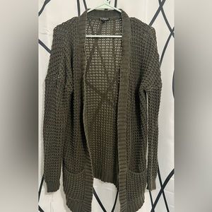 express dark green knitted cardigan